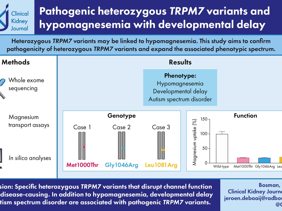 Pathogenic heterozygous TRPM7 variants and hypomagnesemia with developmental delay